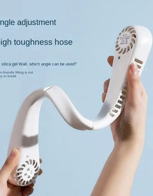 Load image into Gallery viewer, BreezeLoop Pro – Bladeless Rechargeable Neck Fan with 3-Speed Cooling for Summer Comfort
