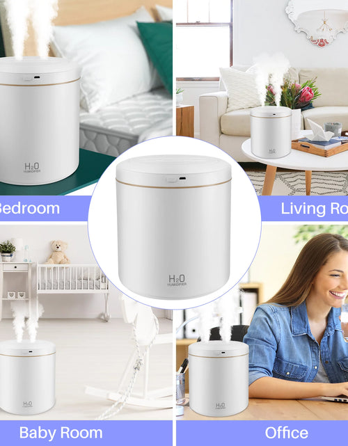 Load image into Gallery viewer, 2L Ultrasonic Cool Mist Humidifier for Room Air Vaporizers and Humidifier for Baby, White
