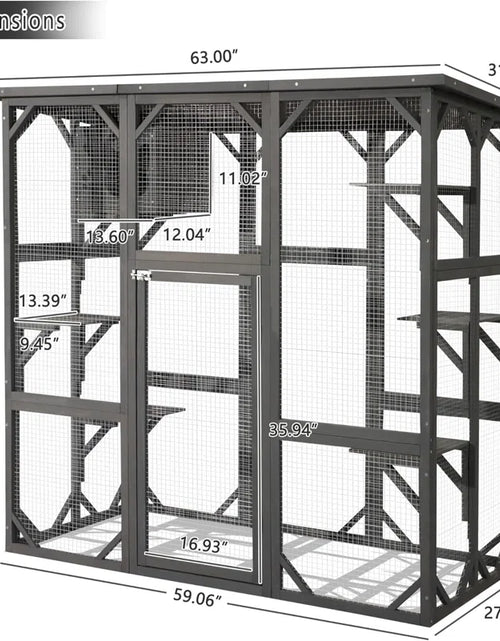Load image into Gallery viewer, Euretta Indoor/Outdoor Playpen Catio Outdoor Cat Enclosure Large Cat House Waterproof
