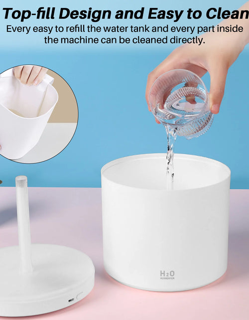 Load image into Gallery viewer, 2L Ultrasonic Cool Mist Humidifier for Room Air Vaporizers and Humidifier for Baby, White
