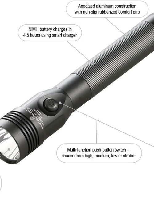Load image into Gallery viewer, 75458 Stinger DS LED HL 800-Lumen Rechargeable Dual Switch Flashlight with 120-Volt Ac/12-Volt DC Smart Charge Piggyback Charger (Nimh), Black

