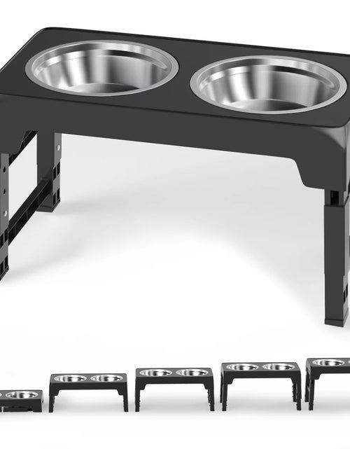 Load image into Gallery viewer, Elevated Dog Bowls, Raised Slow Feeder Dog Bowls with No Spill Dog Water Bowl Dispenser, 5 Heights Adjustable Raised Dog Bowls Stand for Small Medium Large Dogs Cats &amp; Pets, Non-Slip Dog Feeder
