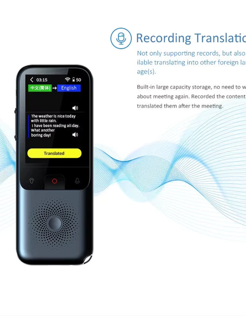 Load image into Gallery viewer, 2024 T11 Portable Audio Translator - Smart Voice AI Device with Offline Real-Time Translation in 138 Languages and Photo Translation Capability

